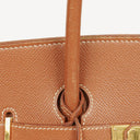 Hermes Birkin 35 Retourne Gold Courchevel Leather With Gold Hardware