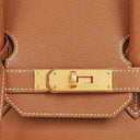 Hermes Birkin 35 Retourne Gold Courchevel Leather With Gold Hardware