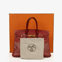 Hermes Birkin 35 Rouge H Ardennes With Gold Hardware