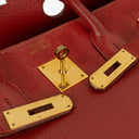 Hermes Birkin 35 Rouge H Ardennes With Gold Hardware