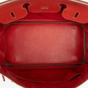 Hermes Birkin 35 Rouge H Ardennes With Gold Hardware