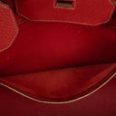 Hermes Birkin 35 Rouge H Ardennes With Gold Hardware