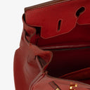 Hermes Birkin 35 Rouge H Ardennes With Gold Hardware