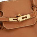 Hermes Birkin 40 Retourne Gold Courchevel Leather With Gold Hardware
