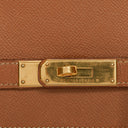 Hermes Birkin 40 Retourne Gold Courchevel Leather With Gold Hardware