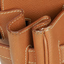 Hermes Birkin 40 Retourne Gold Courchevel Leather With Gold Hardware