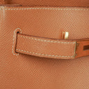 Hermes Birkin 40 Retourne Gold Courchevel Leather With Gold Hardware