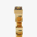 Hermes Black Equestrian Enamel and Gold Plated Loquet Bangle Quartz Watch L01.201