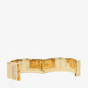 Hermes Black Equestrian Enamel and Gold Plated Loquet Bangle Quartz Watch L01.201