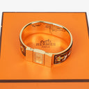 Hermes Black Equestrian Enamel and Gold Plated Loquet Bangle Quartz Watch L01.201