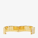 Hermes Black Equestrian Enamel and Gold Plated Loquet Bangle Quartz Watch L01.201