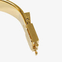 Hermes Black Equestrian Enamel and Gold Plated Loquet Bangle Quartz Watch L01.201