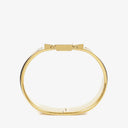 Hermes Black Equestrian Enamel and Gold Plated Loquet Bangle Quartz Watch L01.201