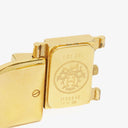Hermes Black Equestrian Enamel and Gold Plated Loquet Bangle Quartz Watch L01.201