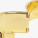 Hermes Black Equestrian Enamel and Gold Plated Loquet Bangle Quartz Watch L01.201
