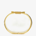 Hermes Black Equestrian Enamel and Gold Plated Loquet Bangle Quartz Watch L01.201