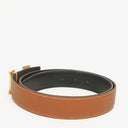 Hermes Black Gold Box Togo 30mm Reversible H Belt 85