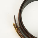 Hermes Black Gold Box Togo 30mm Reversible H Belt 85