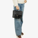 Hermes Black Nero Clemence Sac a Depeches 27 Bag