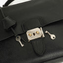 Hermes Black Nero Clemence Sac a Depeches 27 Bag