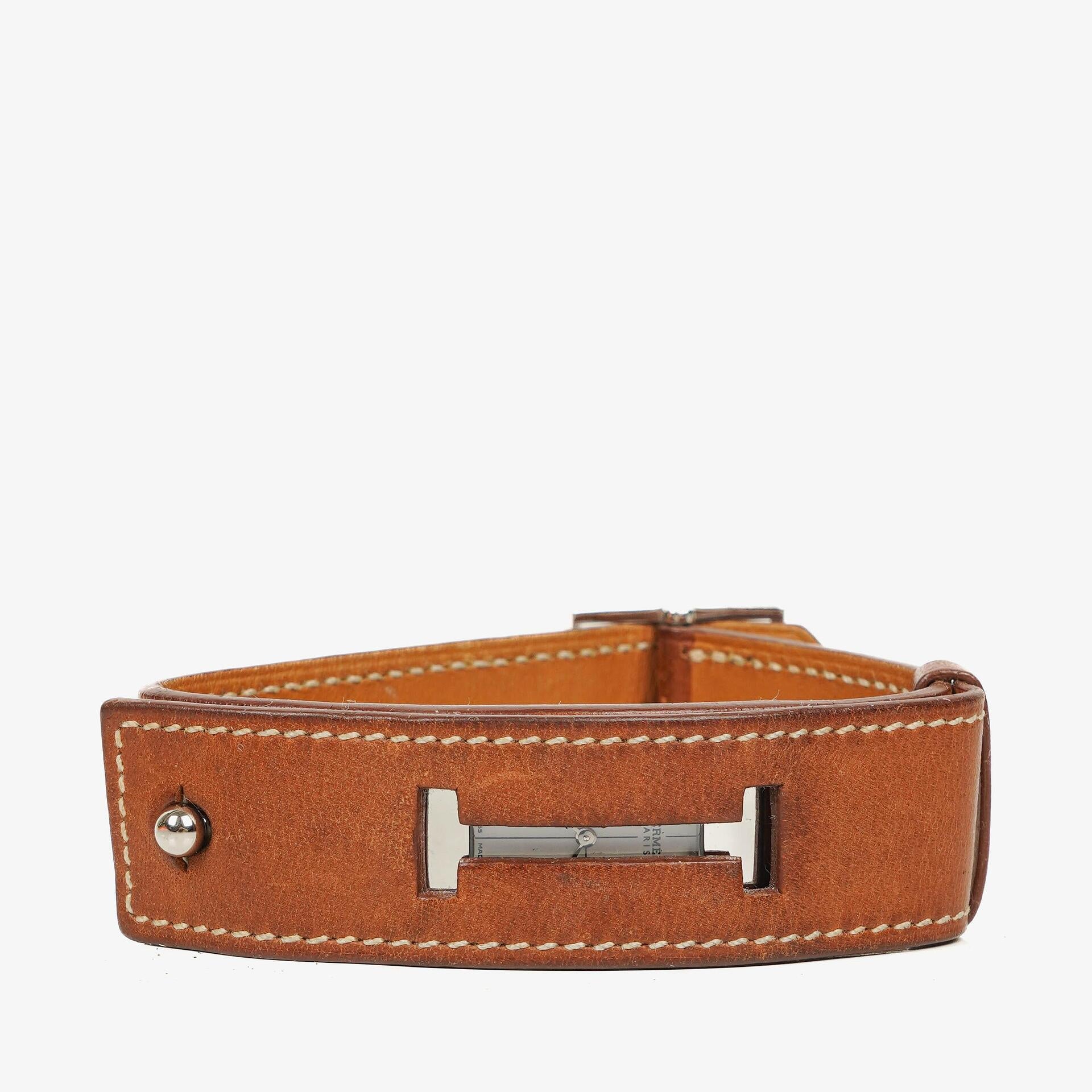 Hermes Cherche Midi Steel And Leather Watch CM1.210