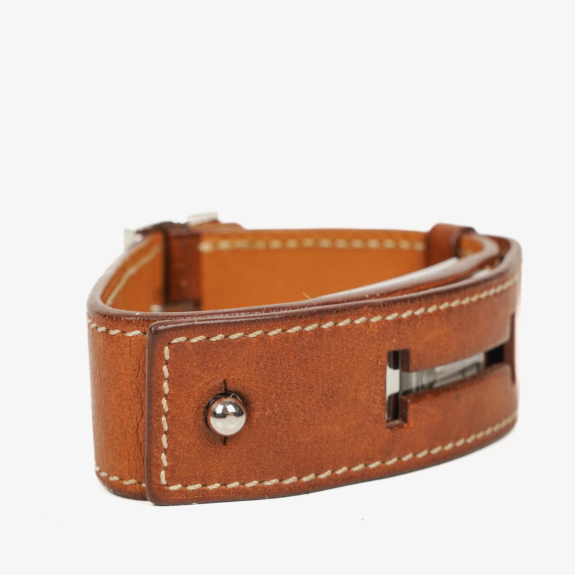Hermes Cherche Midi Steel And Leather Watch CM1.210