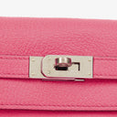 Hermes Chevre Mysore Kelly Longue Rose Shocking Wallet