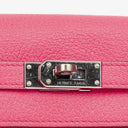 Hermes Chevre Mysore Kelly Longue Rose Shocking Wallet