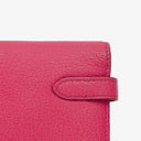 Hermes Chevre Mysore Kelly Longue Rose Shocking Wallet