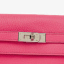 Hermes Chevre Mysore Kelly Longue Rose Shocking Wallet