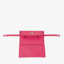 Hermes Chevre Mysore Kelly Longue Rose Shocking Wallet