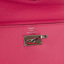 Hermes Chevre Mysore Kelly Longue Rose Shocking Wallet