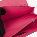 Hermes Chevre Mysore Kelly Longue Rose Shocking Wallet