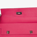 Hermes Chevre Mysore Kelly Longue Rose Shocking Wallet