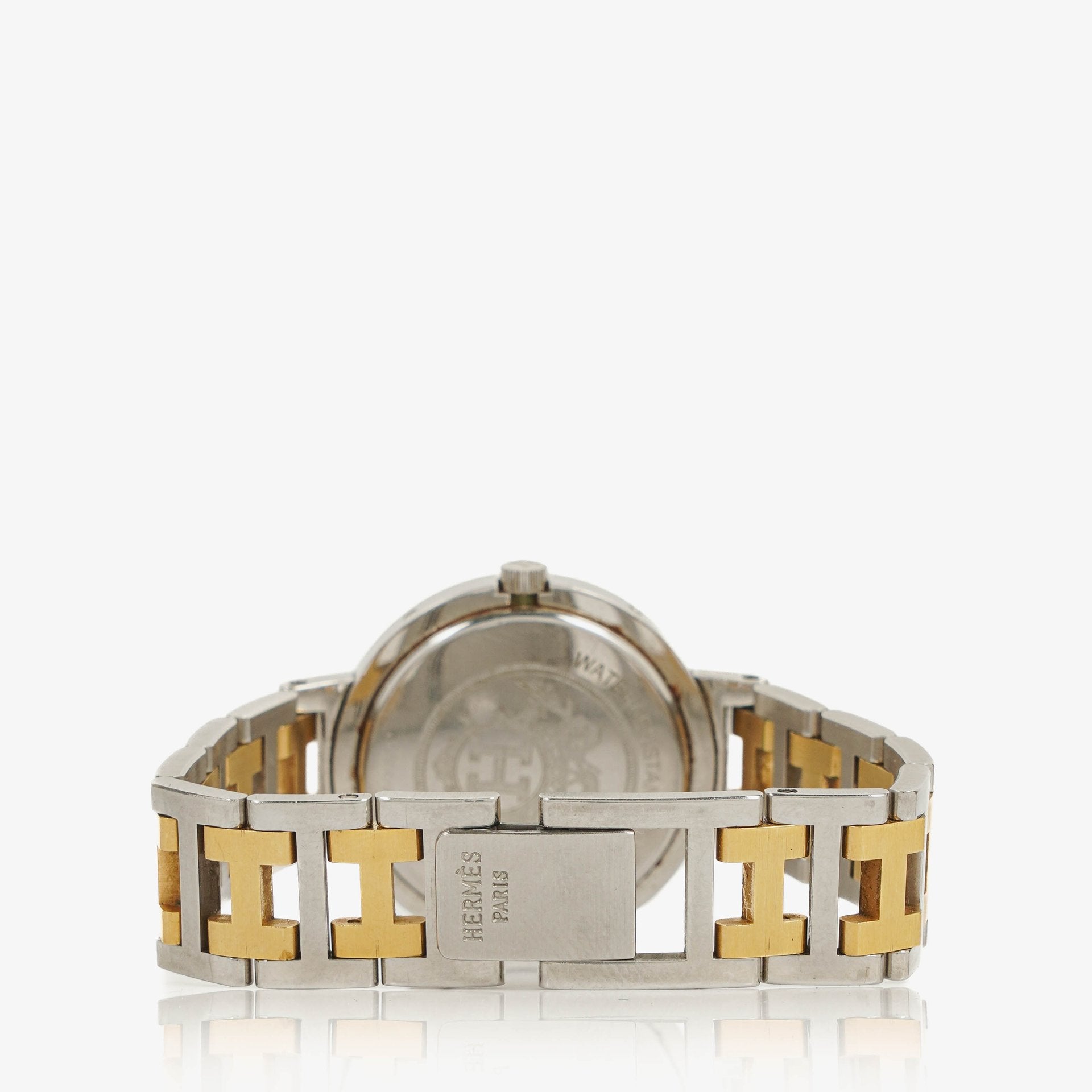 Hermes Clipper Quartz Watch Two- Tone Stainless Steel