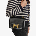 Hermes Constance 23 Vintage Black Box Calf With Gold Hardware, 1979
