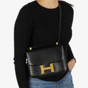 Hermes Constance 23 Vintage Black Box Calf With Gold Hardware, 1979
