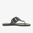 Hermes Egerie Black Rubber Sandals 37