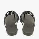 Hermes Egerie Black Rubber Sandals 37