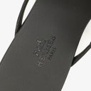 Hermes Egerie Black Rubber Sandals 37