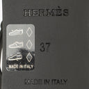 Hermes Egerie Black Rubber Sandals 37