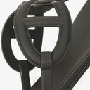 Hermes Egerie Black Rubber Sandals 37