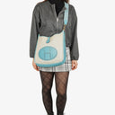 Hermes Evelyne I 32 Clemence Bleu Jean Toile and Leather Bag