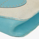 Hermes Evelyne I 32 Clemence Bleu Jean Toile and Leather Bag
