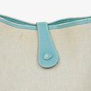 Hermes Evelyne I 32 Clemence Bleu Jean Toile and Leather Bag