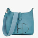 Hermes Evelyne I 32 New Bleu Jean Taurillon Clemence Shoulder Bag