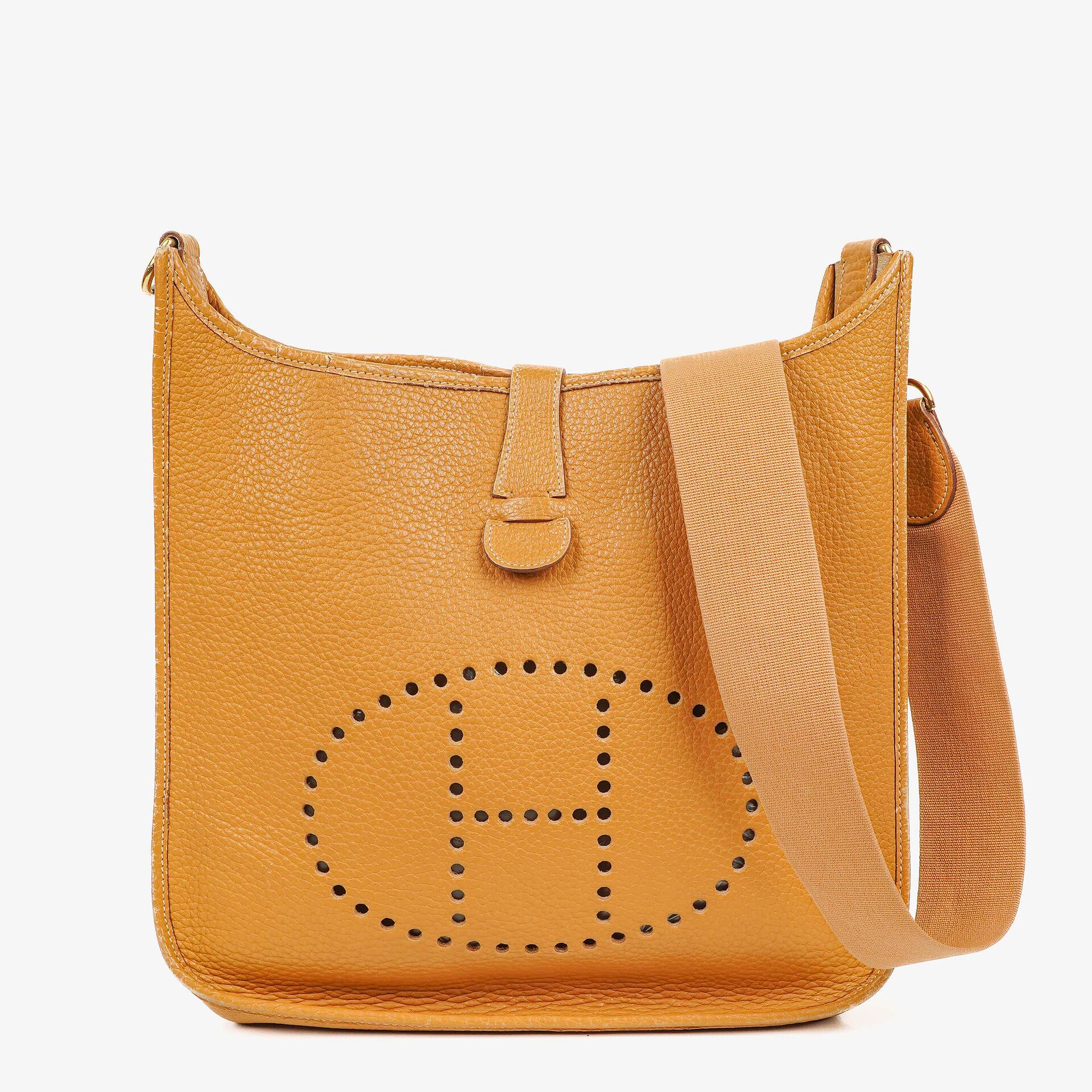 Hermes Evelyne I 33 Natural Sable Taurillon Clemence Shoulder Bag