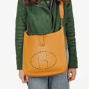 Hermes Evelyne I 33 Natural Sable Taurillon Clemence Shoulder Bag