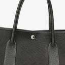 Hermes Garden Party 36 MM Black Negonda And Toile With Palladium Hadware