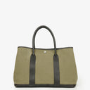 Hermes Garden Party 36 PM Buffalo Leather And Toile Handbag